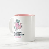 Strawberry Summer Family Reunion Beach Vacking Tweekleurige Koffiemok (Voorkant links)