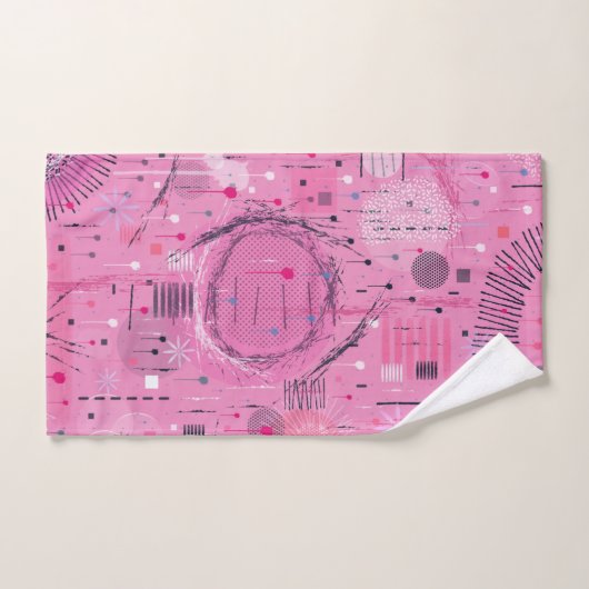 Strawberry Sundae Abstract Art  (Serviette à main)