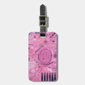 Strawberry Sundae Abstract Art Bagagelabel (Voorkant verticaal)