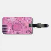 Strawberry Sundae Abstract Art Bagagelabel (Achterkant horizontaal)