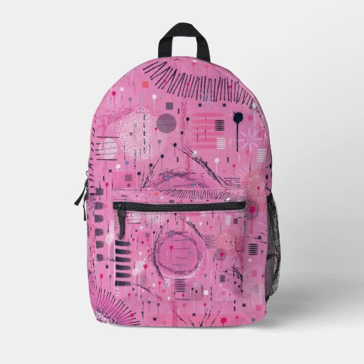 Strawberry Sundae Abstract Art Bedrukte Rugzak (Voorkant)