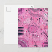 Strawberry Sundae Abstract Art Briefkaart (Voorkant / Achterkant)