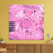 Strawberry Sundae Abstract Art Canvas Afdruk (Insitu (Woonkamer))