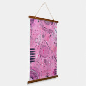 Strawberry Sundae Abstract Art Hangend Wandkleed (Gebogen)