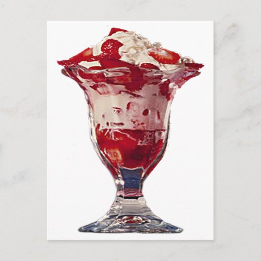 Strawberry Sundae Briefkaart (Voorkant)