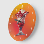 Strawberry Sundae Clock Grote Klok (Hoek)