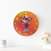 Strawberry Sundae Clock Grote Klok (Huis)