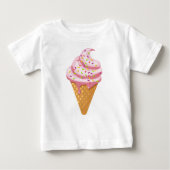 Strawberry sundae in wafelkegel met gooien (Voorkant)
