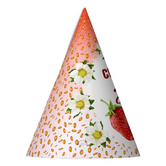 Strawberry Sweet ONE eerste verjaardag Feesthoedjes (Links)