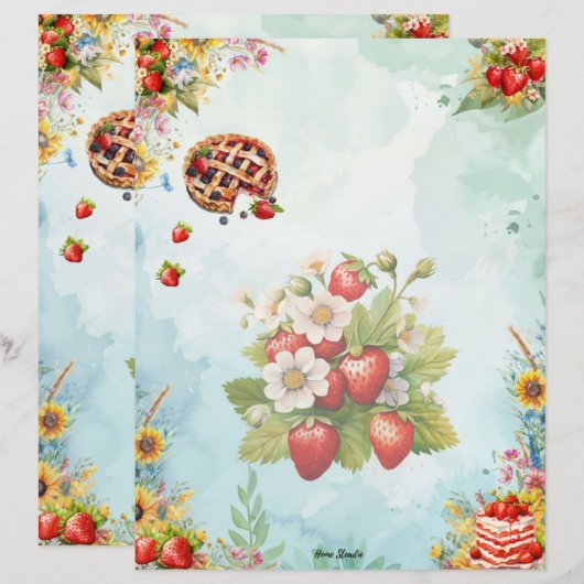 Strawberry Sweet Treat Blank Volledige Recept Pagi (Voorkant / Achterkant)