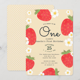 Strawberry Sweet wordt een eerste verjaardagsuitno Kaart