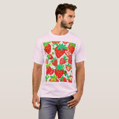 Strawberry Swirl Pattern T-shirt (Voorkant volledig)