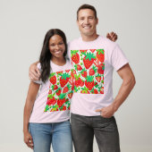 Strawberry Swirl Pattern T-shirt (Unisex)