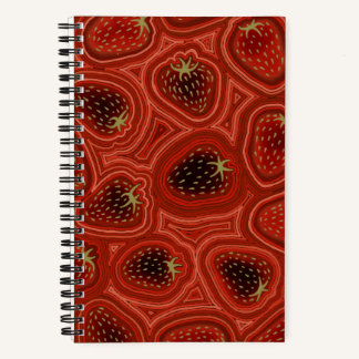 Strawberry swirl Spiral Notebook Notitieboek