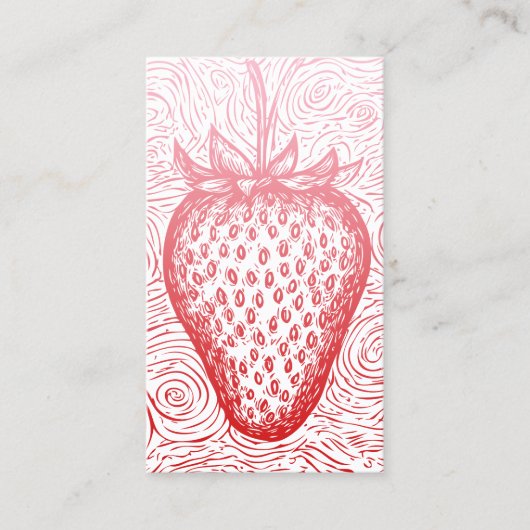 strawberry swirl with QR code Visitekaartje (Voorkant)