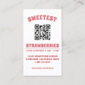 strawberry swirl with qr code visitekaartje (Achterkant)