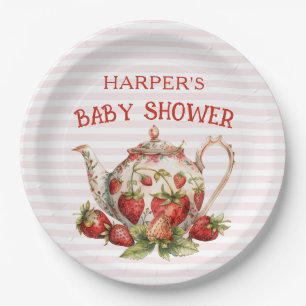 Strawberry Theme Baby shower Papieren Bordje