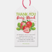 Strawberry Theme Girl Birthday Hartelijk dank Cadeaulabel (Voorkant)