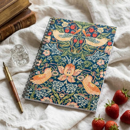 Strawberry Thief Artistic William Morris Notitiebo Notitieboek