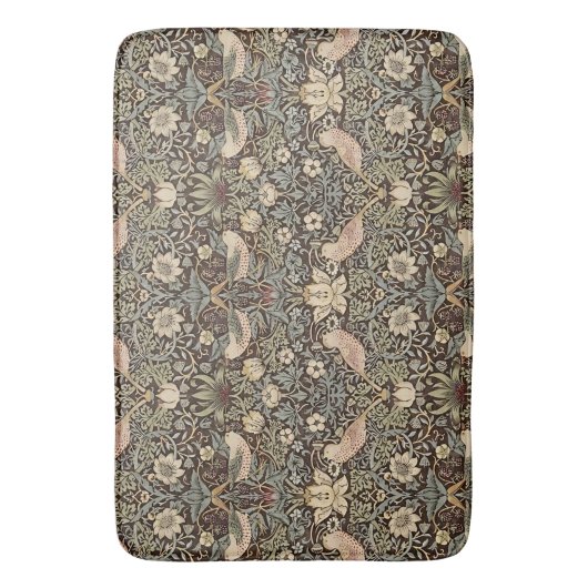 Strawberry Thief beroemd gemaakt door William Morr Badmat (Voorkant Verticaal)