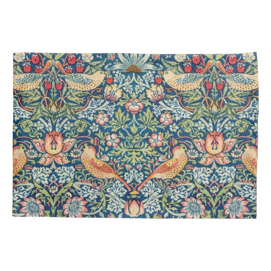 Strawberry Thief beroemd gemaakt door William Morr Kussensloop (Achterkant-Links)