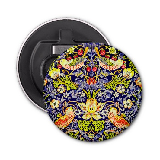 Strawberry Thief Birds William Morris Button Flesopener (Voorkant)