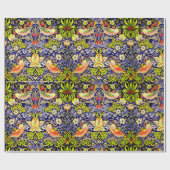 Strawberry Thief Birds William Morris Cadeaupapier (Vlak)
