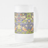 Strawberry Thief Birds William Morris Matglas Bierpul (Voorkant rechts)