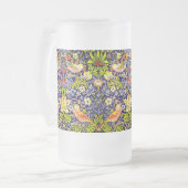 Strawberry Thief Birds William Morris Matglas Bierpul (Voorkant links)
