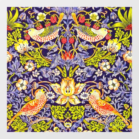 Strawberry Thief Birds William Morris Raamsticker (Vel)