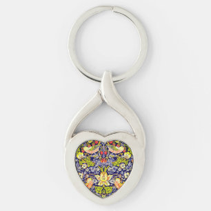 Strawberry Thief Birds William Morris Sleutelhanger