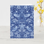 Strawberry Thief Blue Monotone, William Morris Kaart (Gele Bloem)