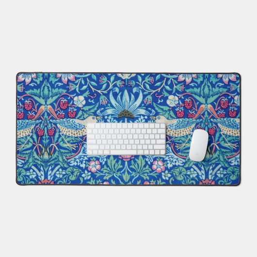 Strawberry Thief Blue, William Morris (Clavier et souris)