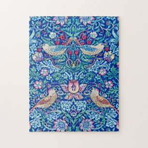 Strawberry Thief Blue, William Morris Legpuzzel