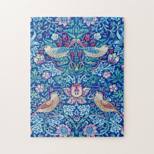 Strawberry Thief Blue, William Morris Legpuzzel (Verticaal)