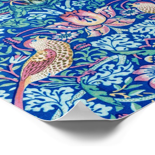 Strawberry Thief Blue, William Morris Poster (Coin)