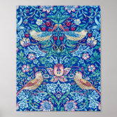 Strawberry Thief Blue, William Morris Poster (Devant)