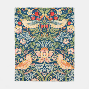 Strawberry Thief (door William Morris) Fleece Deken