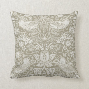 Strawberry Thief Ivory, William Morris Kussen