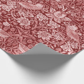 Strawberry Thief Maroon, William Morris Cadeaupapier (Hoek)