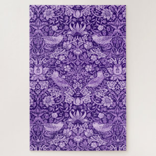 Strawberry Thief Paars, William Morris Legpuzzel