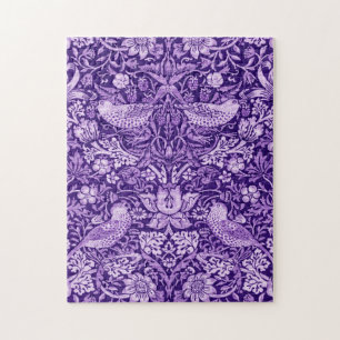 Strawberry Thief Paars, William Morris Legpuzzel