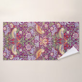 Strawberry Thief Red, William Morris (Serviette de bain)