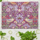 Strawberry Thief Red, William Morris Theedoek (Gevouwen)