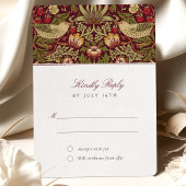 Strawberry Thief RSVP Invitation pour Mariage