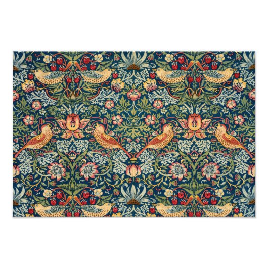 Strawberry Thief van William Morris Foto Afdruk (Voorkant)