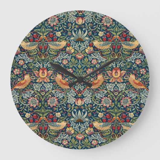 Strawberry Thief van William Morris Grote Klok (Voorkant)
