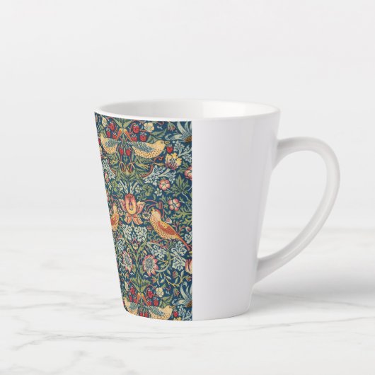 Strawberry Thief van William Morris Latte Mok (Rechts)