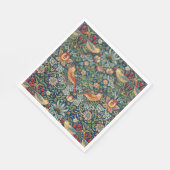 Strawberry Thief van William Morris Servet (Hoek)