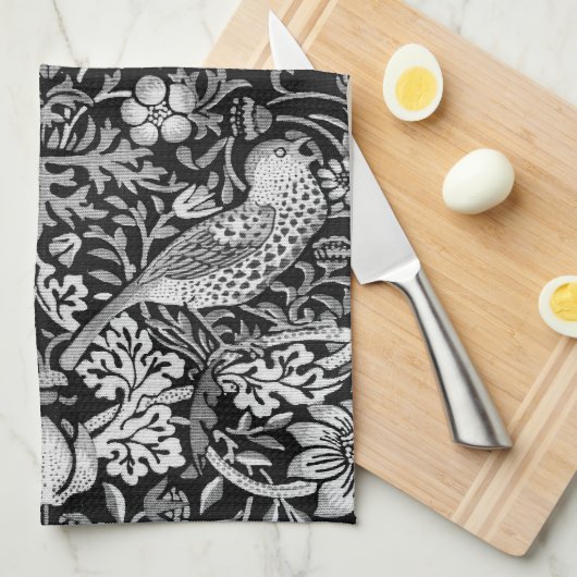 Strawberry Thief van William Morris Theedoek (Quarter Fold)